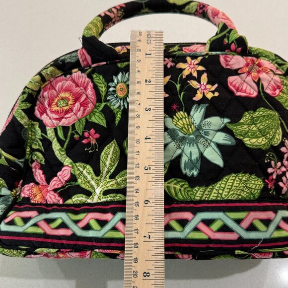 VERA BRADLEY Botannica Black Green and Pink Floral Bag - Picture 4 of 11